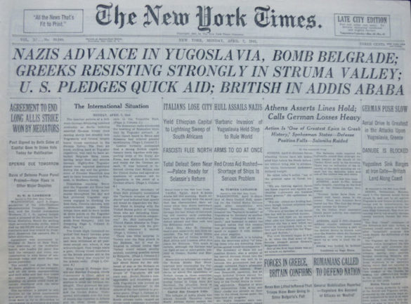 When Headlines Spoke Volumes About Greece’s Role in WWII: Check Out These New York Times Headlines from the 1940s