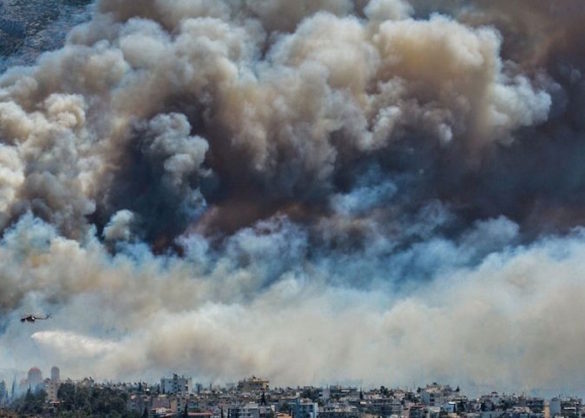 Massive Forest Fires In Athens Suburbs Southern Peloponnese The