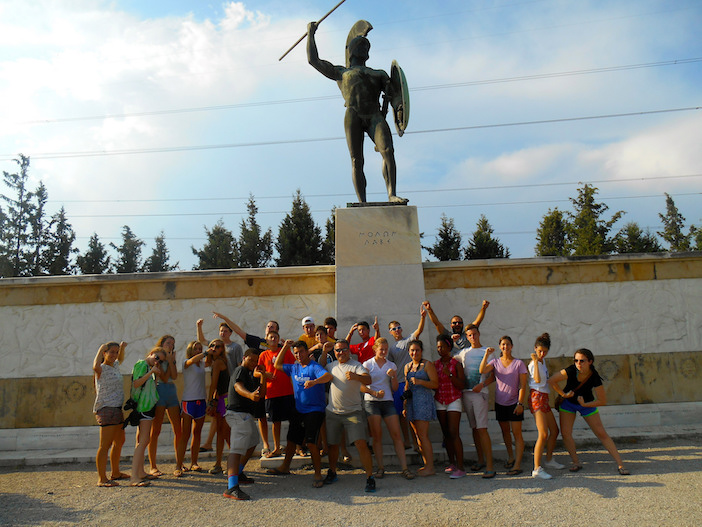 This is Sparta! Students travel throughout Greece during the 4 week program