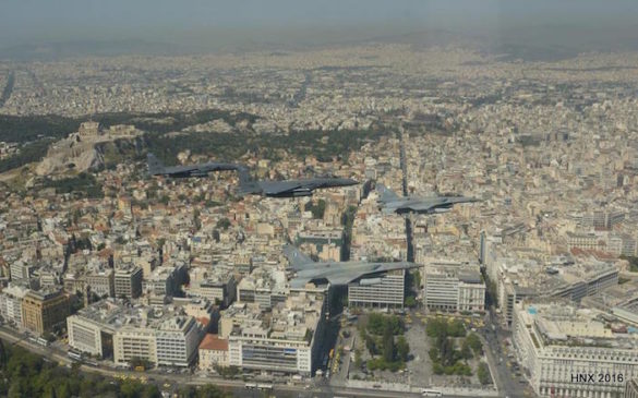 (Photos, Video) Greek, US Air Force Jets Fly Over Acropolis in Joint Exercise