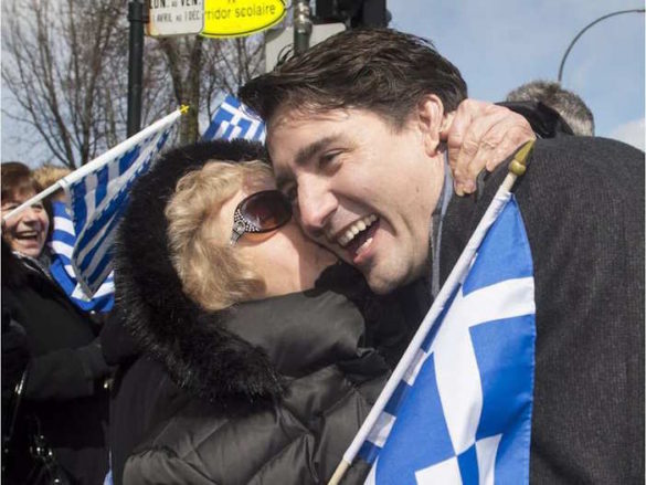 (Photos-Video) Canadian Prime Minister Honors Greeks by Marching in Montreal’s Greek Independence Day Parade