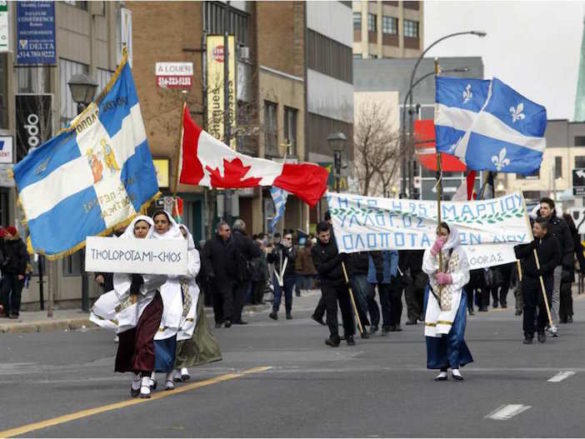 (Photos-Video) Canadian Prime Minister Honors Greeks by Marching in Montreal’s Greek Independence Day Parade