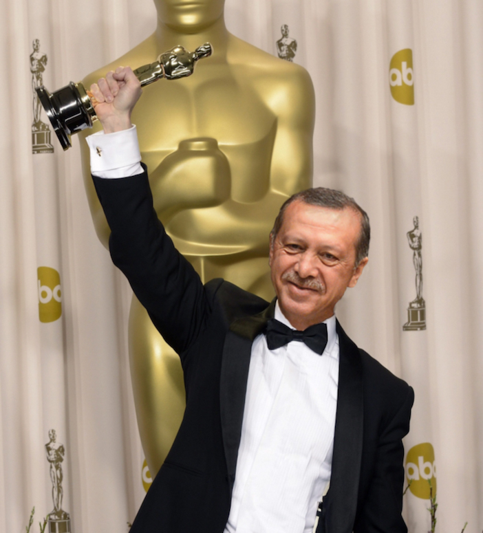 And the Oscar for best director of a staged coup goes to... Recep Tayyip Erdoğan (montage by Enrico Pieri)