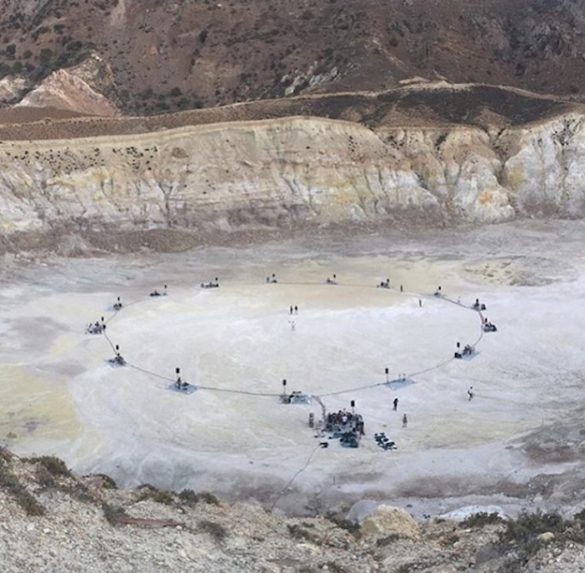 15 Improvisational Musicians Gathered in the Crater of an Active Volcano on Nisyros