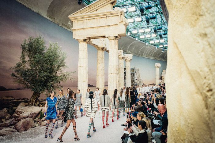 Chanel recreates Parthenon for cruise collection show in Paris
