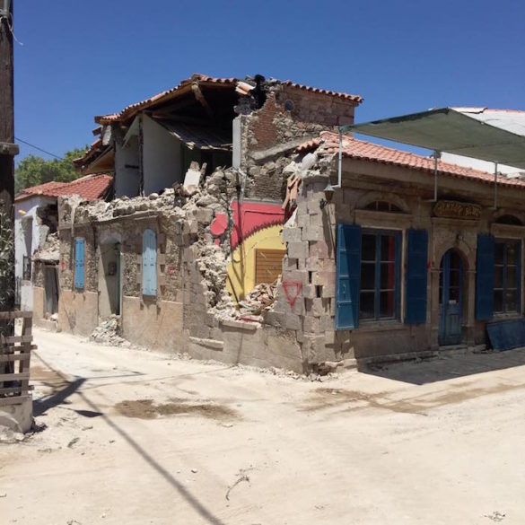 (Photos) US Team from Greek America Foundation Visits Earthquake Zone on Lesvos Island; Pledges Long Term Food Aid Directly to Victims