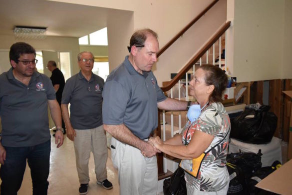 AHEPA Delegation Visits Families Hit by Harvey, Sets $100K Goal for Relief Efforts