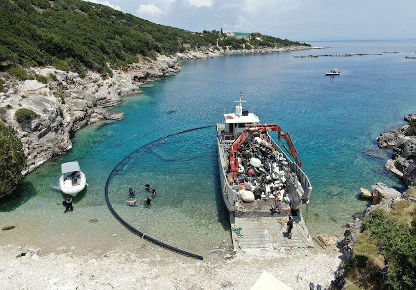 Cleanup Greek island