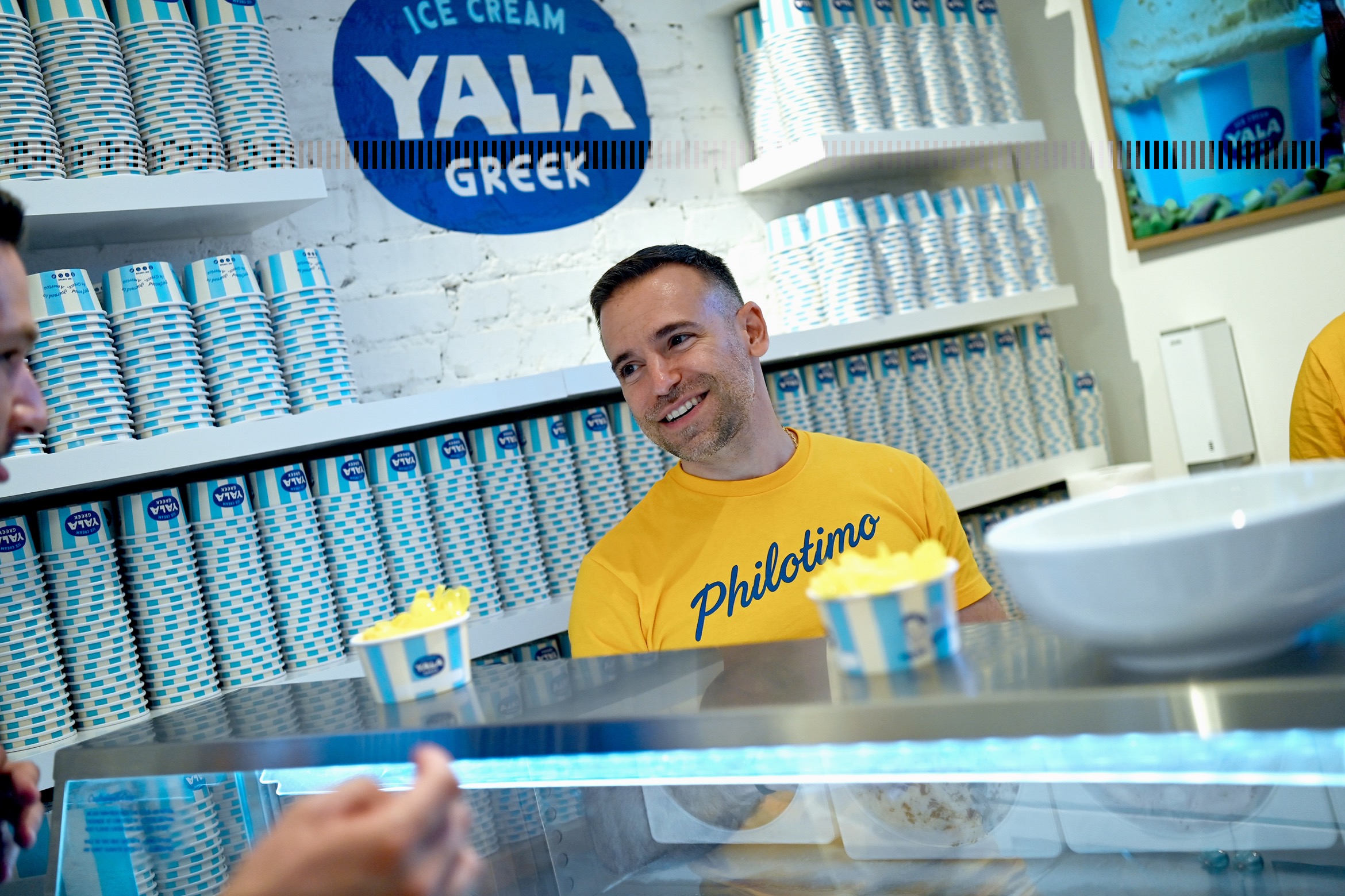 Yala Greek Ice Cream founder Chrys Kefalas at the Georgetown shop