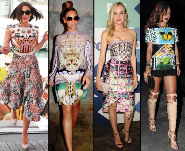 Keira Knightley, Beyoncé, Diane Kruger, and Rihanna in Mary Katrantzou.
